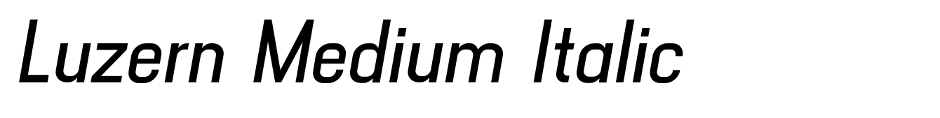 Luzern Medium Italic
